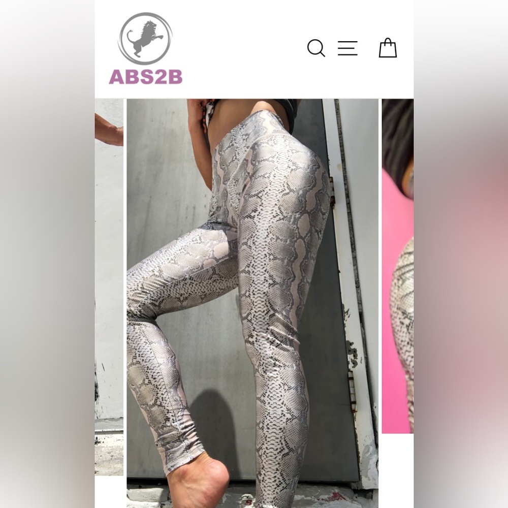 Abs2b High Waisted Compression Python Leggings An… - image 2